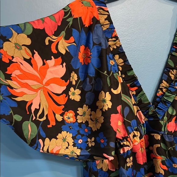 Chic Soul Orange and Red Ruffled Tiered Maxi Dress - Picture 2 of 8